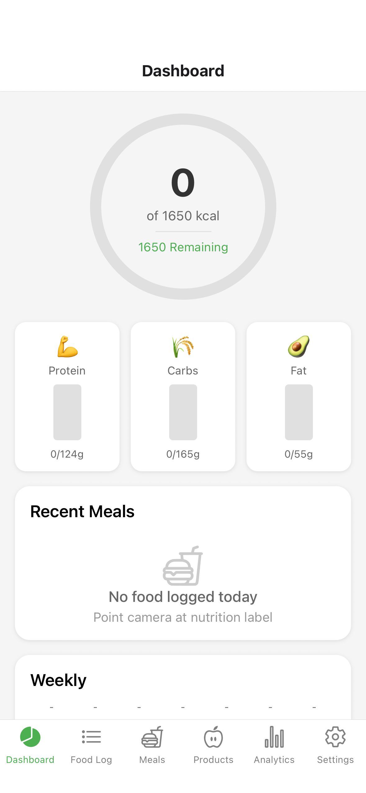 Nutrition Tracker Screenshot 2
